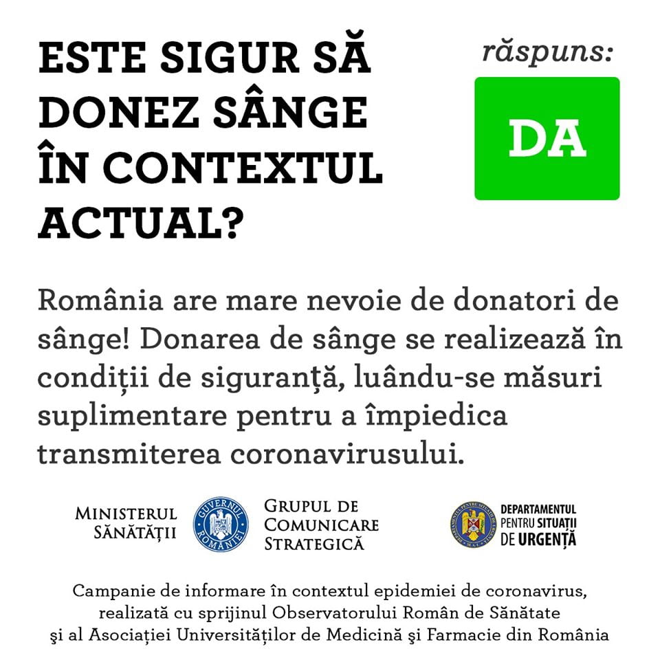 donorium reguli de donare pe timp de covid19